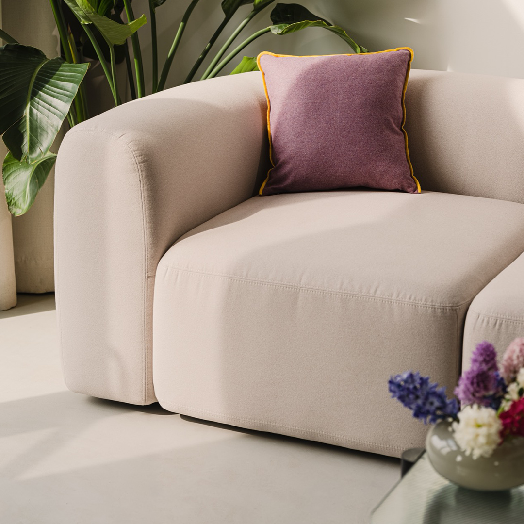 Flom Sofa 2-Sitzer - beige - weiche modulare Couch - noo.ma