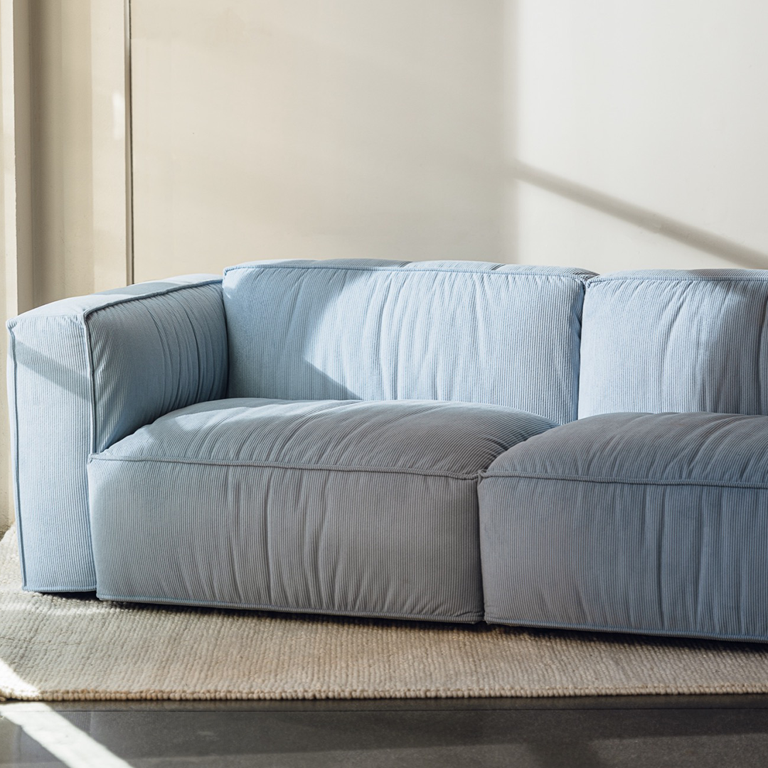 Lobi Sofa - light blue - comfortable, cozy living room sofa - noo.ma