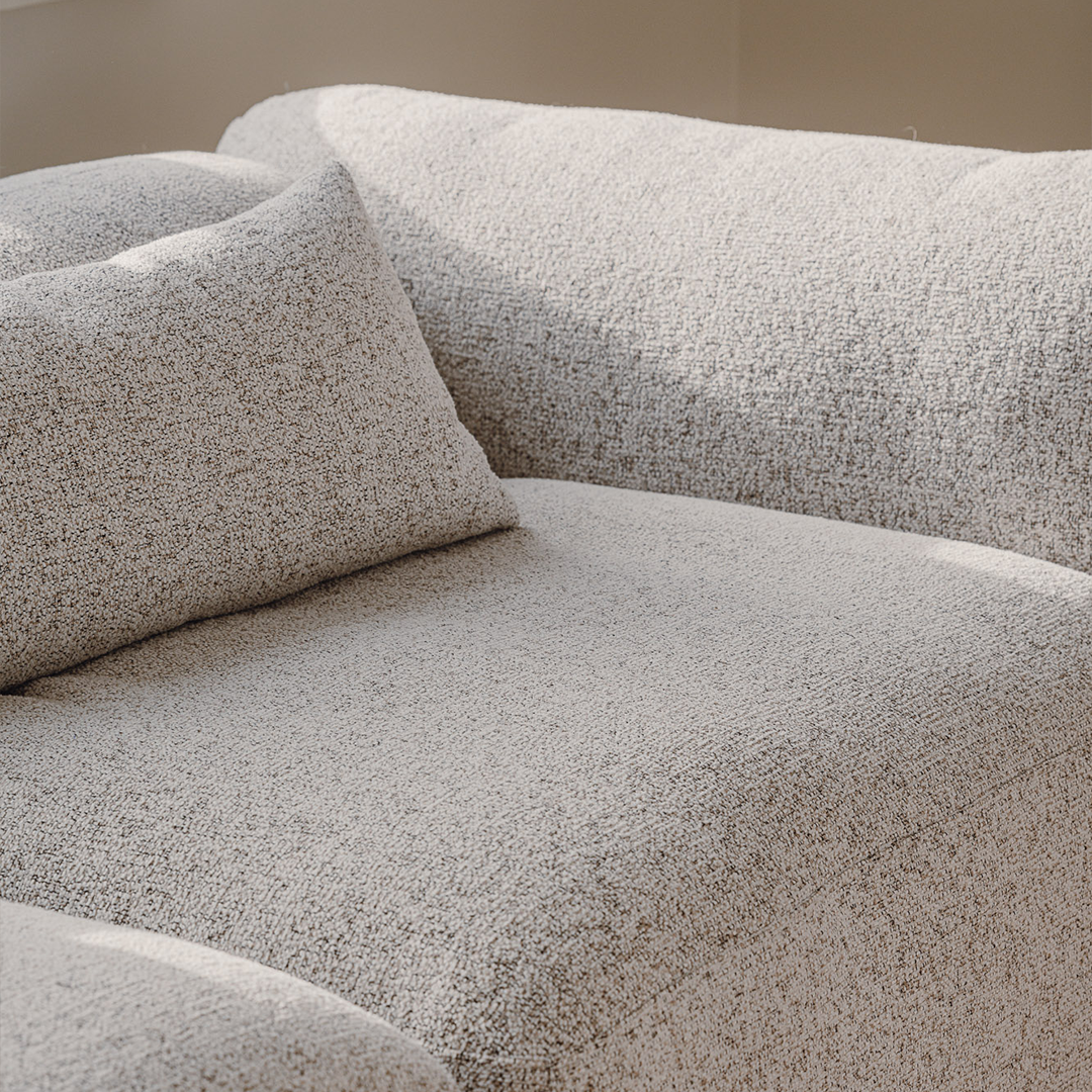 Yaro Sofa 3-Sitzer - grau - modernes Ecksofa - noo.ma