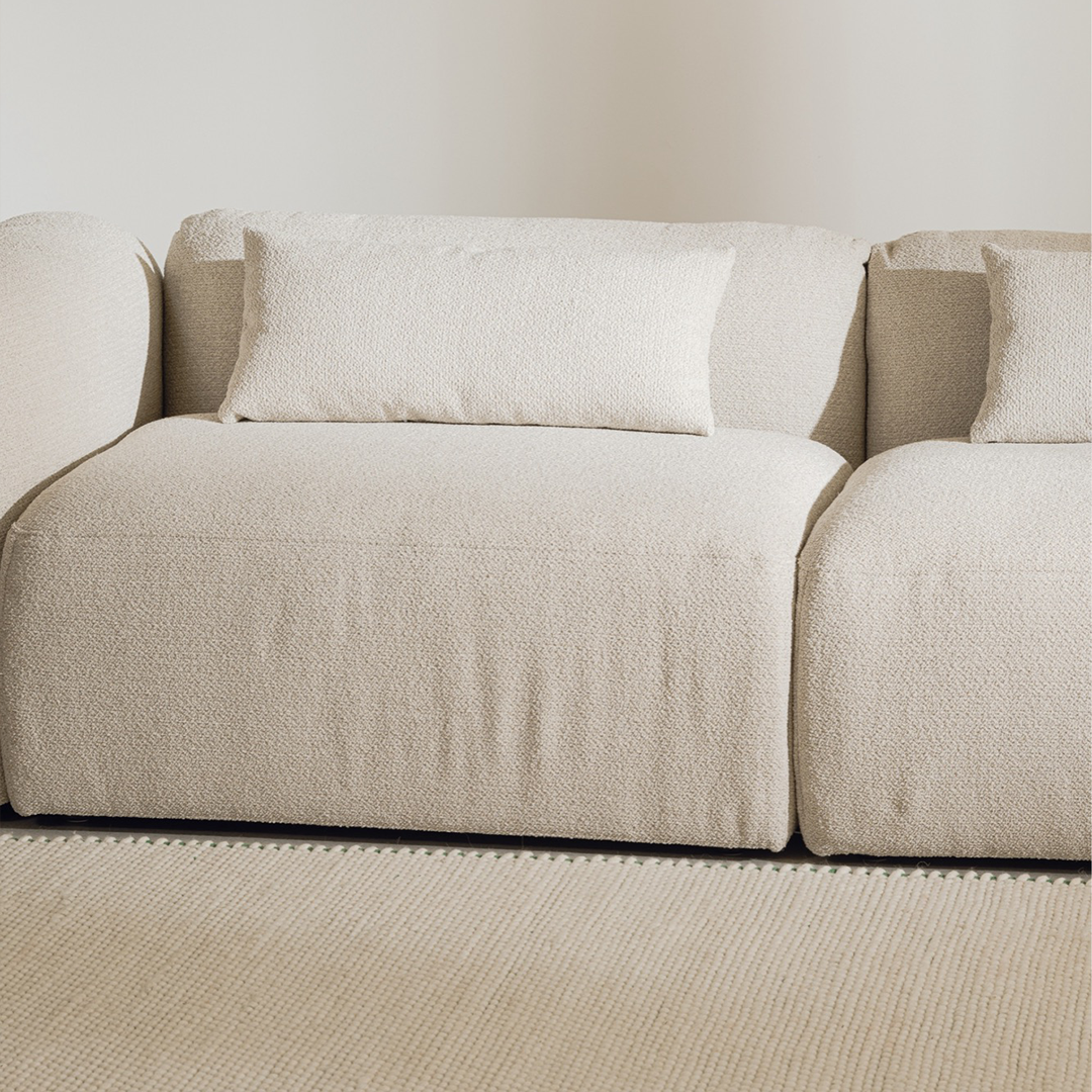 Yaro Sofa 3-Sitzer - beige - modernes Ecksofa - noo.ma