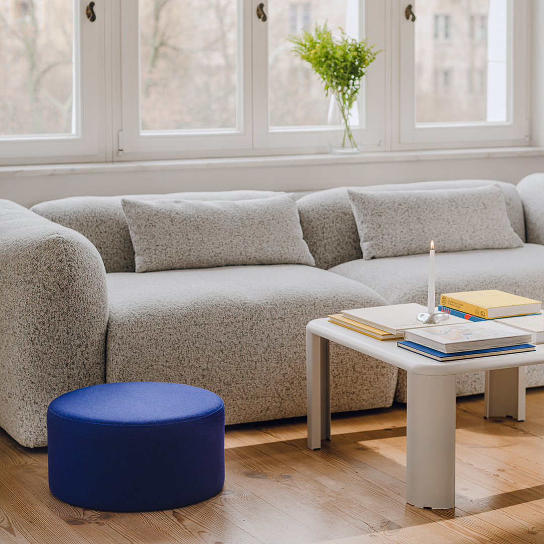 Yaro Sofa 4-Sitzer - grau - bequeme, flache Couch - noo.ma